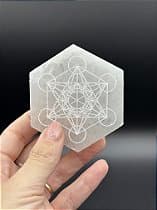 Selenita - Cubo de Metatron - Hexágono - imagem 5