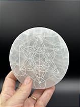 Selenita - Cubo de Metatron - Redondo - imagem 3