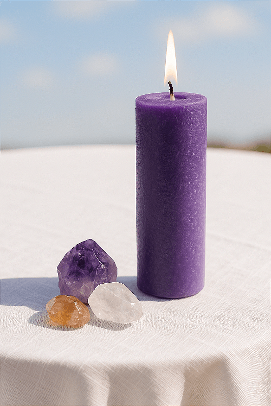 Vela 7 dias violeta