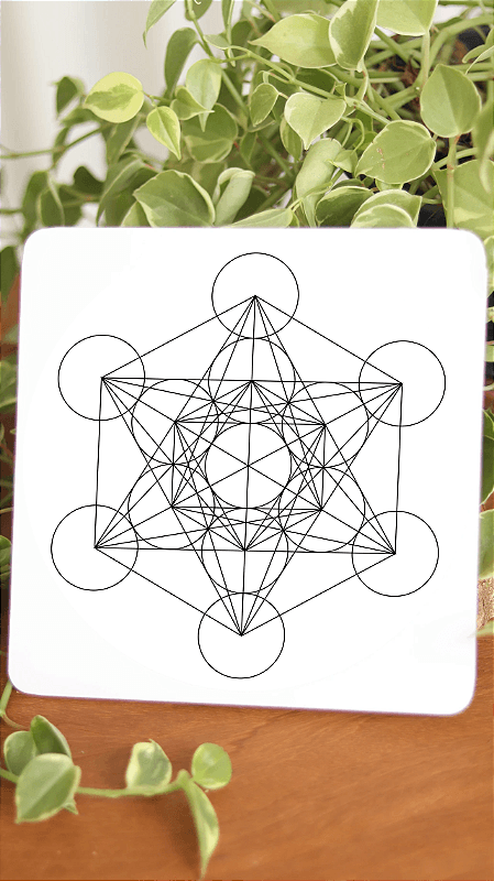 Mandala Cubo de Metatron - Placa de PVC