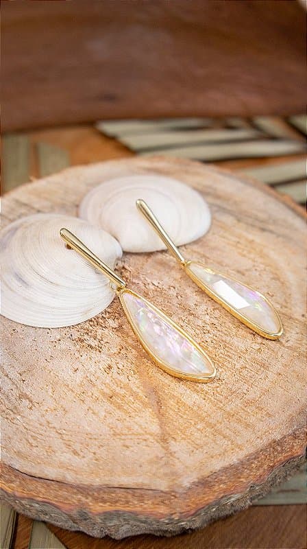 Brinco Folheado a Ouro com Nautilus – Orgânico